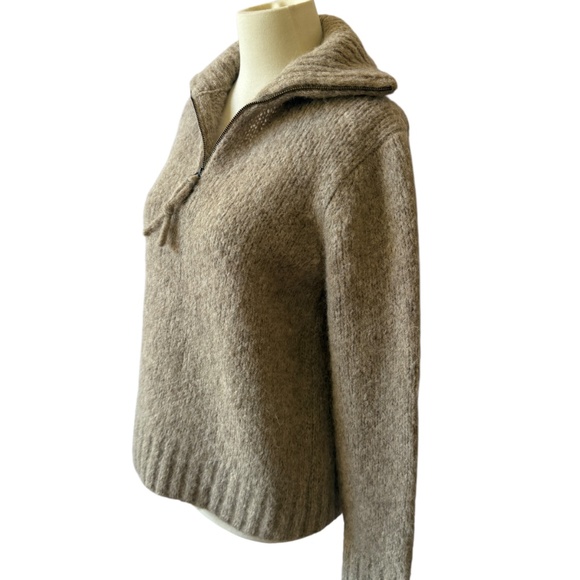 J MCLAUGHLIN MORITZ ALPACA BLEND KNIT 1/4 ZIP SWEATER LS SOFT COZY COMFY CHIC S - Picture 4 of 10